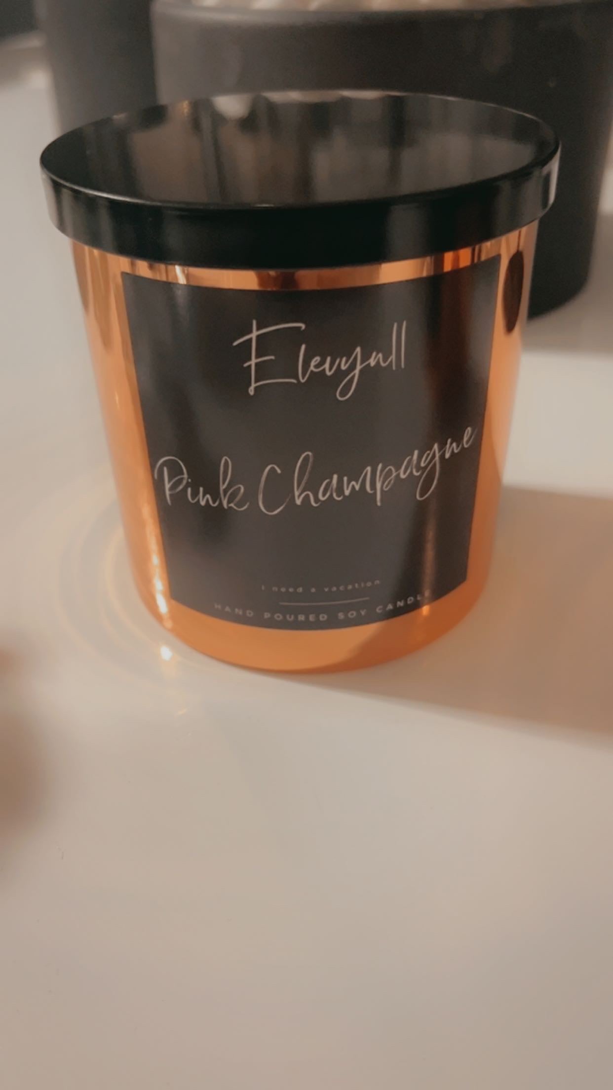 Pink Champagne Candle