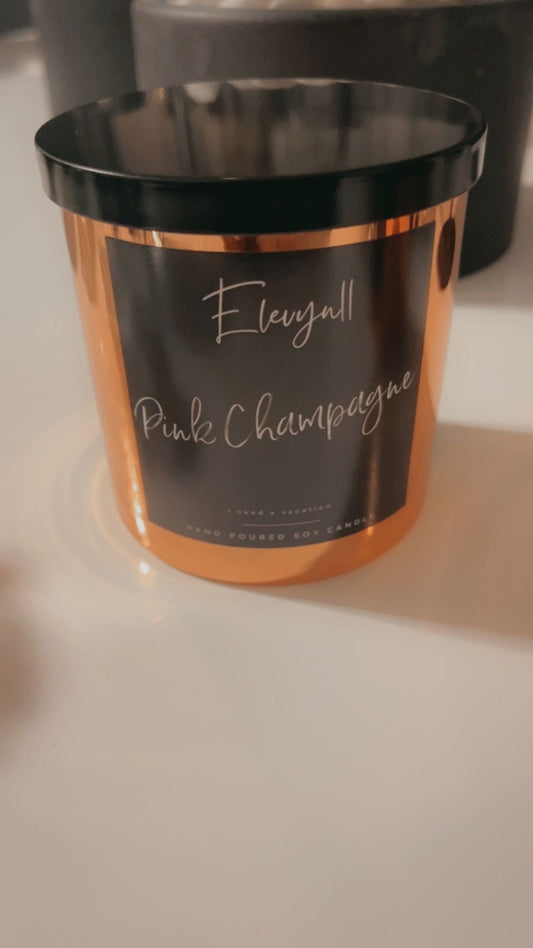 Pink Champagne Candle